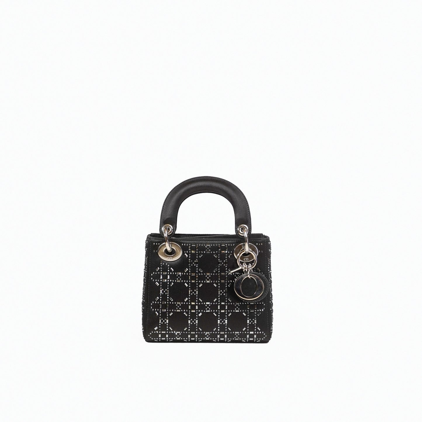 LADY DIOR (BLACK WITH SILVER EMBELLISHMENT)