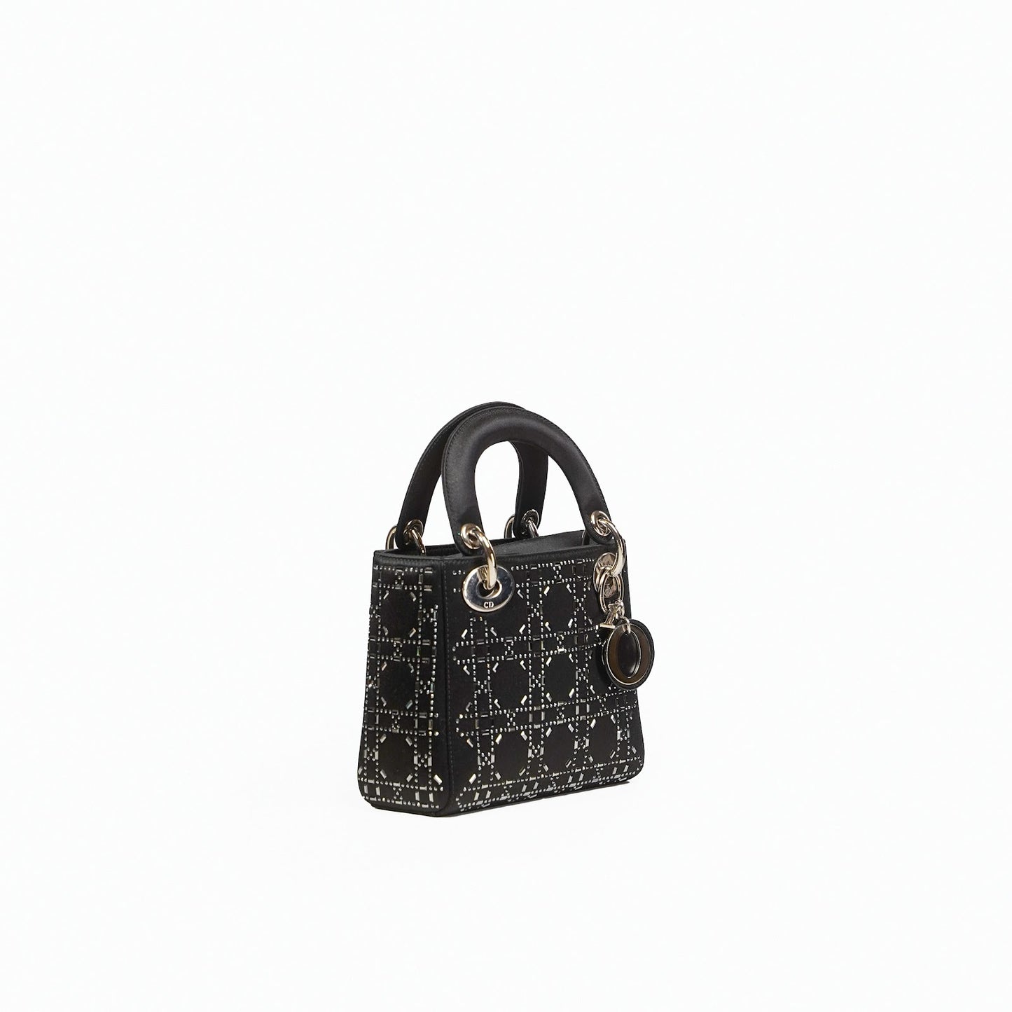 LADY DIOR (BLACK WITH SILVER EMBELLISHMENT)