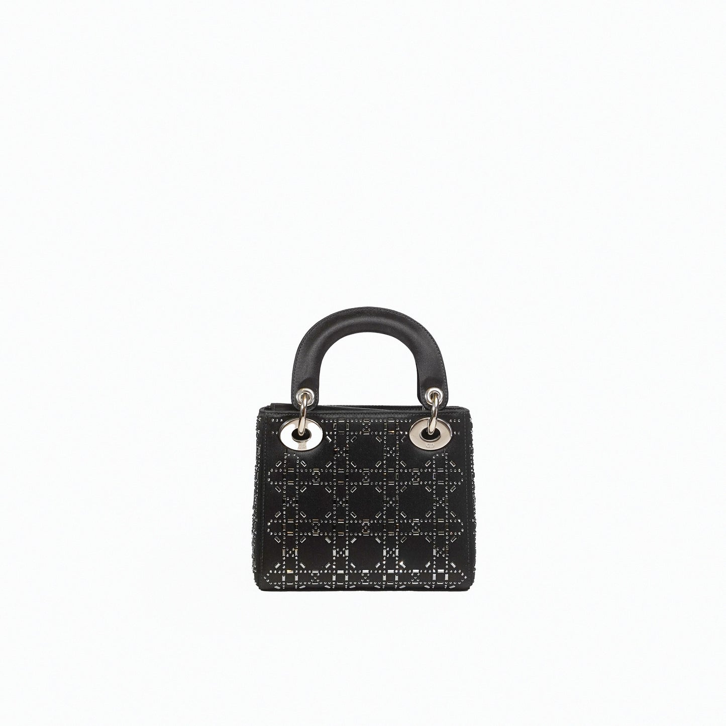 LADY DIOR (BLACK WITH SILVER EMBELLISHMENT)