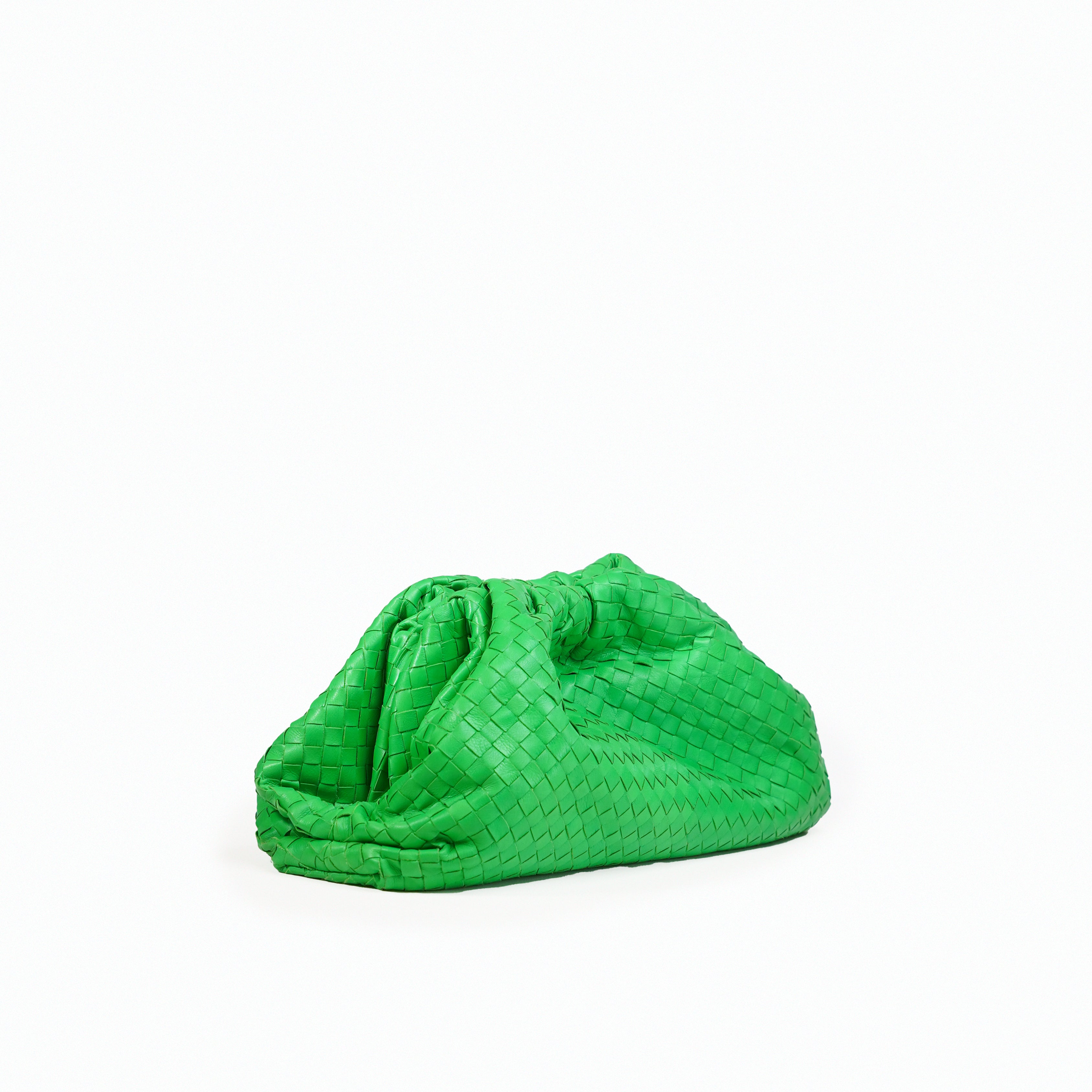 BOTTEGA INTRECCIATO POUCH CLUTCH (GREEN)